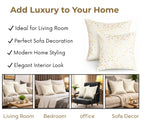 RD TREND Velvet Cushion Covers, 40 x 40 cm/16 x 16 inches, Pack of 5,250 TC, Side Zipper (Cream)