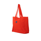 AQVA Cotton Canvas Tote Bag for Women & Girls | Shoulder Bag with Magnetic Button Closure & Solid Colour | Multipurpose Shopping, Travel, Beach, Office Bag | Good Gift Choice for Women (Red)