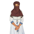 Switchon Rayon Innovative scarf for Women with closer Hook and Loop Tape size adjustable (Dried mustard and black)