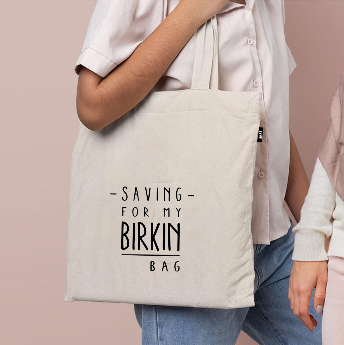 VVWV Quotes Printed Tote Bag | 100% Organic Cotton Shopping Grocery Tote Bag Women Office College Grocery,Vegetable Bags Market, Canvas Bag 15kgs Capacity (13 x 15.7 Inch)