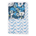 Divine Casa 120 GSM Microfiber Single Dohar | Soft & Lightweight Throw Blanket | Cozy & Breathable | All-Season Comfort | 210 x 140 CM | Floral Pattern | Galaxy Blue & White Kafalo