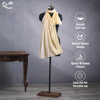 CrossKulture Ombre Yellow Polycotton Scarf for Women | Lightweight & Long | Stylish Stole Wrinkled Design | All Season Neck Scarf, Hair Scarf, & Head Scarf for Girls