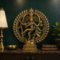 ARTVARKO Brass Metal Natraj Idol Murti Om Nataraja Idiol Large Shiva Natraj Statue Home D?cor Mandir Temple Vastu Showpiece Height 24 Inches