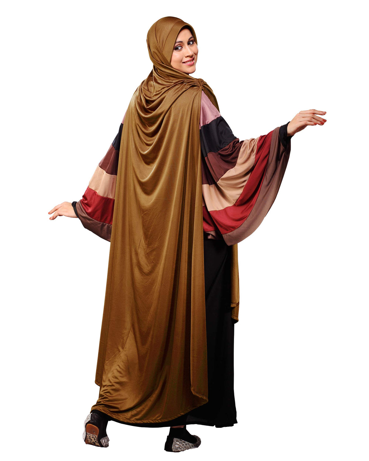 Mehar Hijab's Muslim Modest Women's Stylish Poly Cotton Solid Hijab ULEMA (Gold, Large)