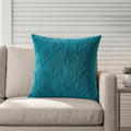 Yellow Weaves Jacquard Cushion Covers | Sofa Cushion Covers | Throw Pillow Cover for Sofa, Couch, Living Room| Removable & Washable | 16x16 Inches, 1 Piece (Peacock Blue)