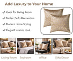 RD TREND Velvet Cushion Covers, 45 x 45 cm/18 x 18 inches,Pack of 2,250 TC, Back Zipper (Brown)