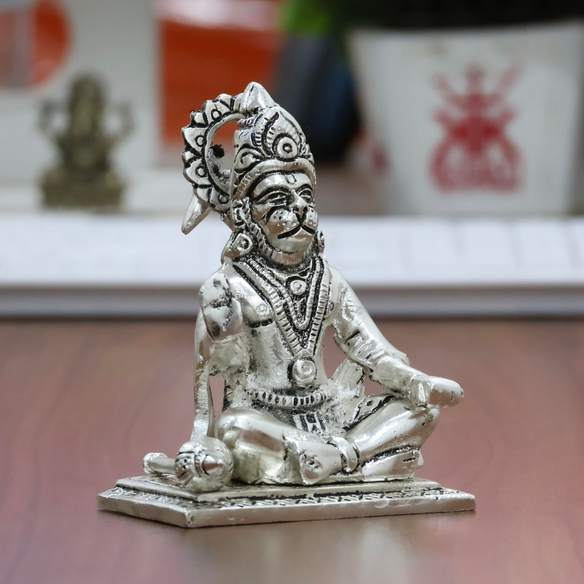 KridayKraft Hanuman ji Metal Statue,Bajrangbali Murti for Pooja & Decor Your Home,Office,Religious Idol Statue Gift Purpose,Table Showpiece Figurines,(Pack of 1 Hanuman Ji Murti) for Car Dashboard...