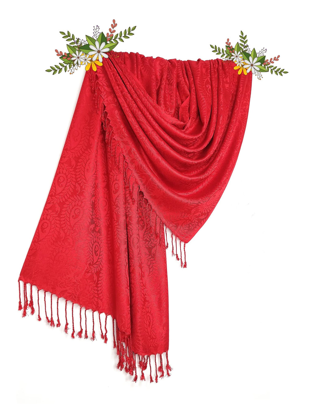 Chandwasia Viscose Scarf | For School College Travel Daily Outings Neck Styling Use | Viscose Fabric | Batik Design Stole Shawl Wrap | Men And Women All Season Accessory - Maroon
