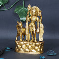 ARTVARKO Brass Shiva Idol Standing with Nandi Idol God Shiv Shankar Bholenath Deity Figurine for Happiness Blessings at Home Office Temple 6 Inch