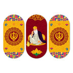 Artvibes Guru Nanak Ji Mdf Wood Wall Art for Home Decor | Spiritual Decor Items | Wall Art Paintings | Wall Illustrations | Wall Poster| Stylish Modern Decor Item | Gift Items (WH_9022N), Set of 3