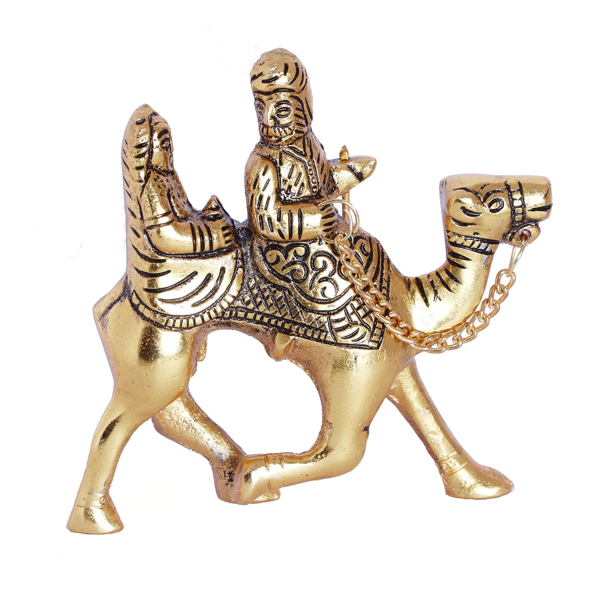 KridayKraft Rajasthani Couple Cultural Statue Sitting on Camel for Home Decoration showpiece Idol Dhola Maru - Romantic Couple of Rajasthan