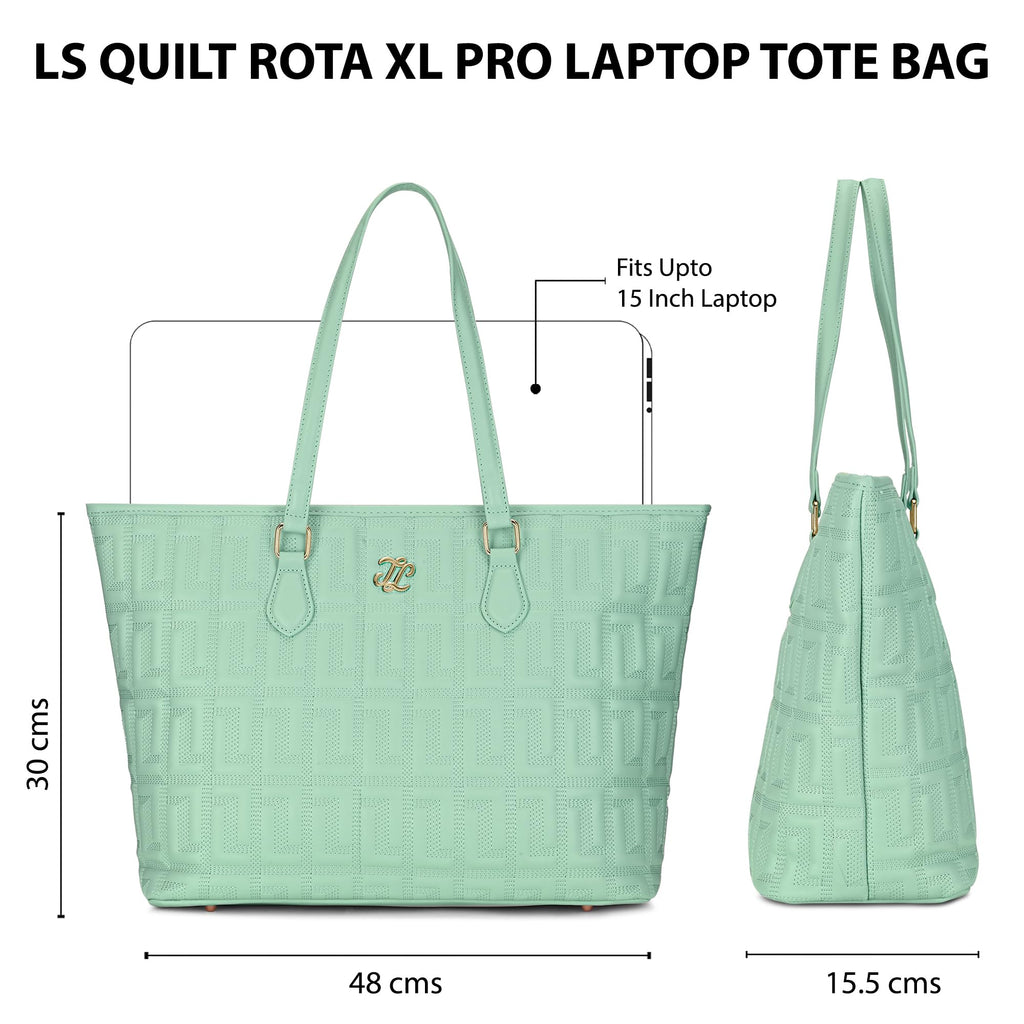 Lavie Signature Women's Quilt Rota Pro Tote Laptop Bag | Tote Laptop Bag for Work | Ladies Purse | Stylish Shoulder Bag | Gift for Women
