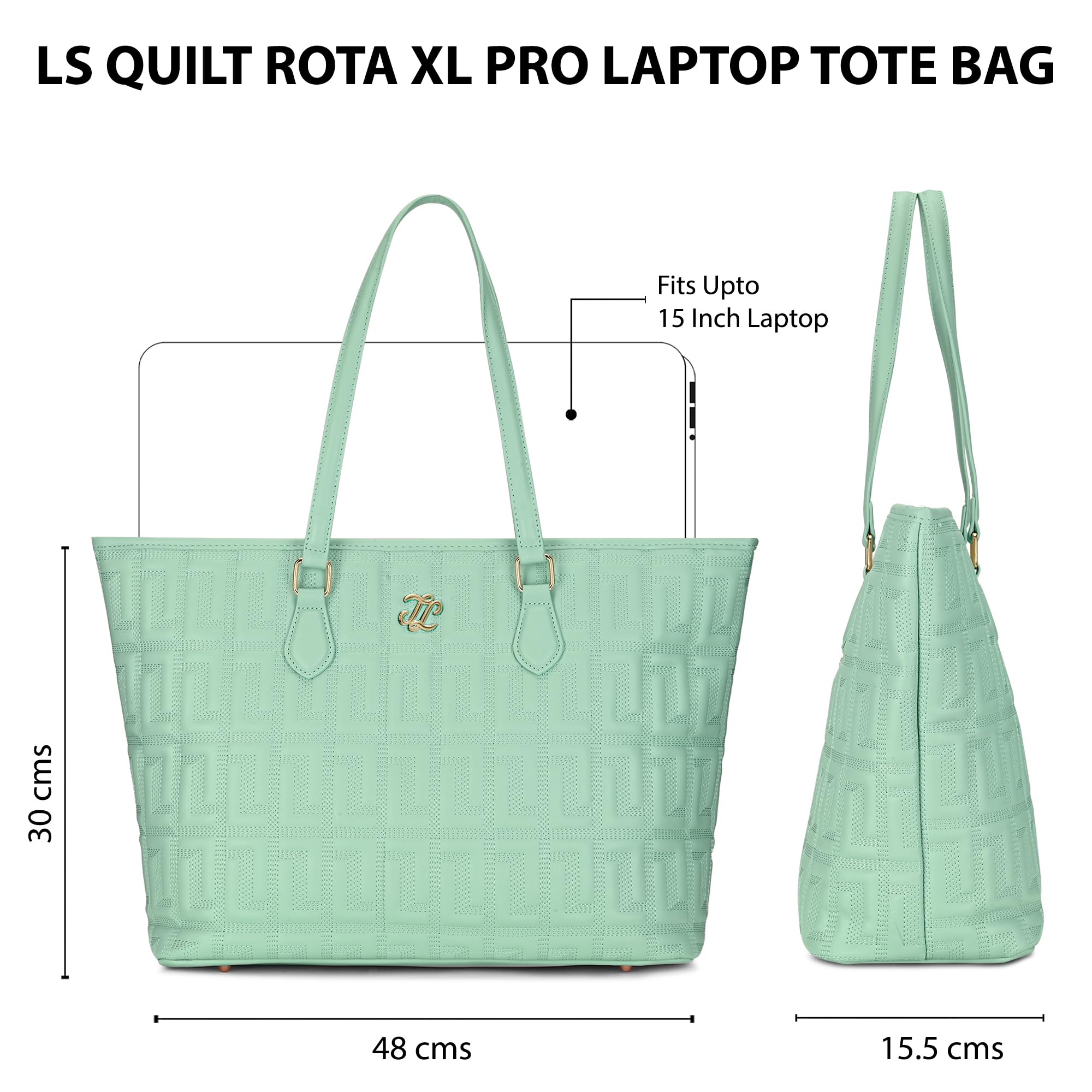 Lavie Signature Women's Quilt Rota Pro Tote Laptop Bag | Tote Laptop Bag for Work | Ladies Purse | Stylish Shoulder Bag | Gift for Women