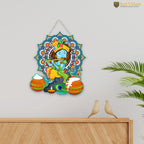 Artvibes Bal Krishna with Flute Wooden Wall Hanger for Home | Living Room | Spiritual Decor Items | Religious Wall Art | Wall Illustrations | Artwork| Stylish Modern Decor Item | Gift Items (WH_8603N)