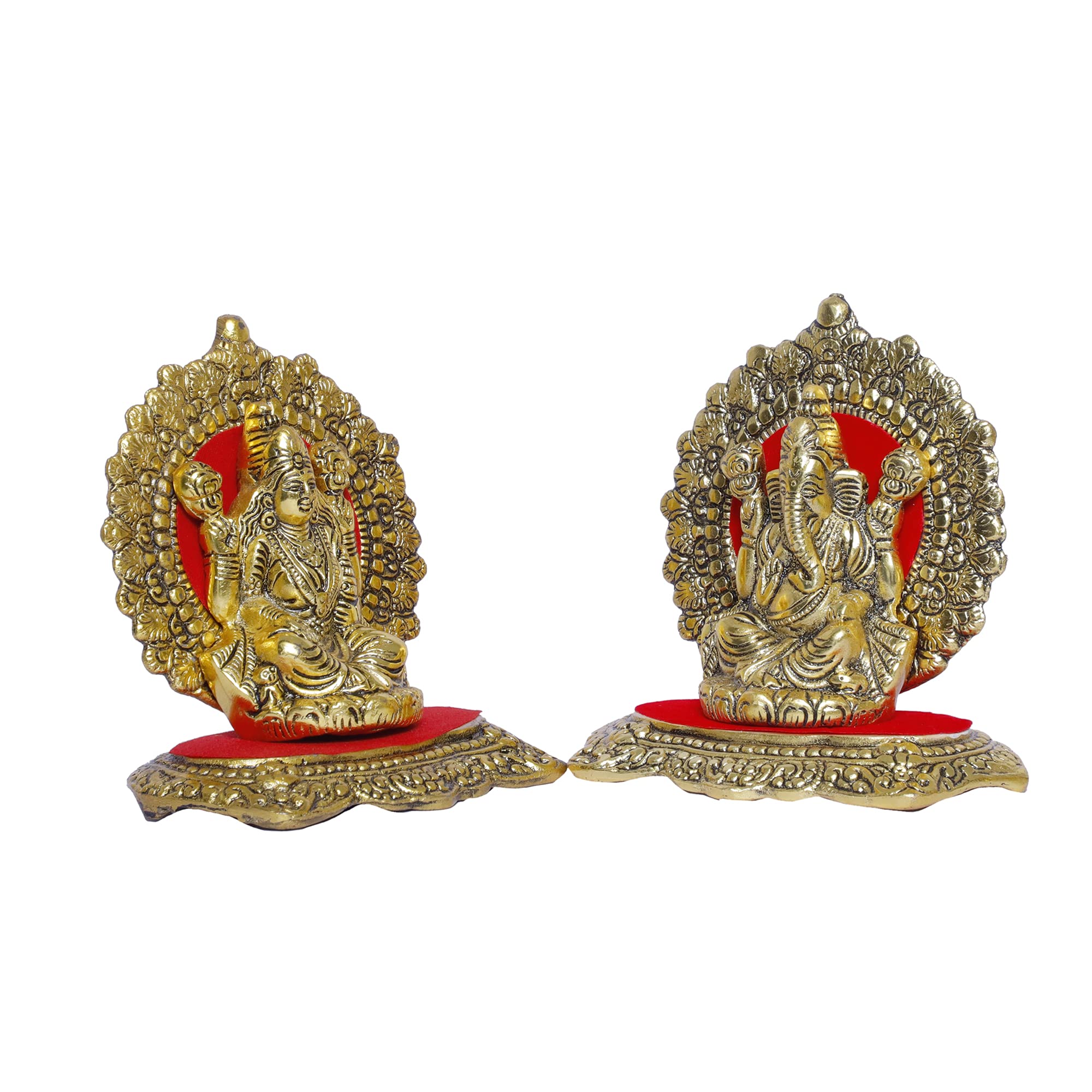 KridayKraft Metal Laxmi Ganesh Statue/Murti for Pooja Room & Home Office Décor,Laxmi Ganesha Idol for Diwali Gift,Religious Idol Showpiece Figurines Decorative & Diwali Poojan...