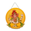 Artvibes Shri Ganesha Auspicious Wooden Art Work Wall Hanging For Good Luck Properity Vastu | Spiritual Decor Items | Paintings | Wall Poster| Stylish Modern Decor Item | Ideal Gifts (WH_8606N)