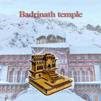 eXme Wooden Badrinath Temple Model for Home Decor - Intricate MDF Replica of Panch Badri Temple, Perfect Spiritual Gift