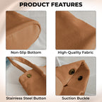 Kraptick CanvasTote Bags – Stylish Shoulder Tote Bag for Everyday Use For Women Reusable Compact Perfect as a Grocery, Shopping Bags for Grocery (Brown)