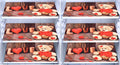 FACTCORE Refrigerator Drawer Mat/Fridge Mat Set of 6 Piece (11.5 X 17.5 Inches) (Teddy) Kafalo