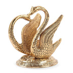 Kridaykraft Duck Shape Napkin Holder Dining Tableware Oxidize Metal Handicrafts Decorative Golden Swan Handmade showpiece Gifts