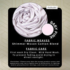 FAHABO Shimmer Woven Cotton Blend Scarf for Women – Lightweight Hijab & Stole Wrap | 73 x 29 Inches (Baby Pink)