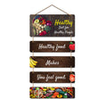 Artvibes Healthy Food Makes You Feel Good Printed Wooden Wall Hanging for Kitchen | Cafe | Restaurant | Dining Room | Quotes Decor Item | Wall Poster | Food Quotes Decoration | Gift Items(WH_6702N)