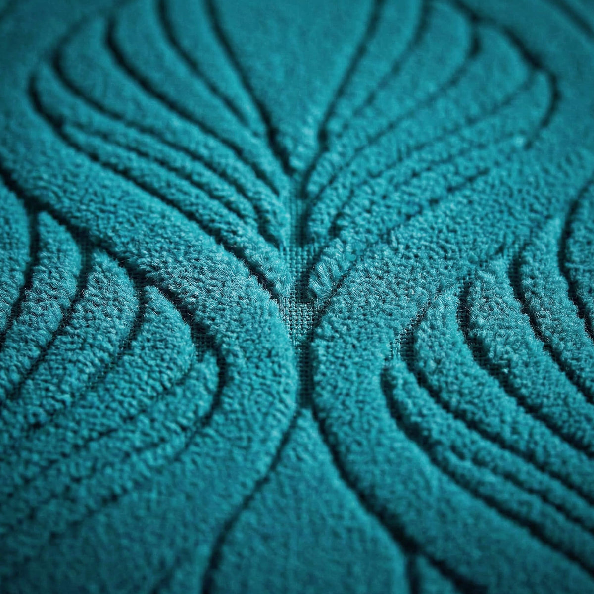 Yellow Weaves Jacquard Cushion Covers | Sofa Cushion Covers | Throw Pillow Cover for Sofa, Couch, Living Room| Removable & Washable | 16x16 Inches, 1 Piece (Peacock Blue)