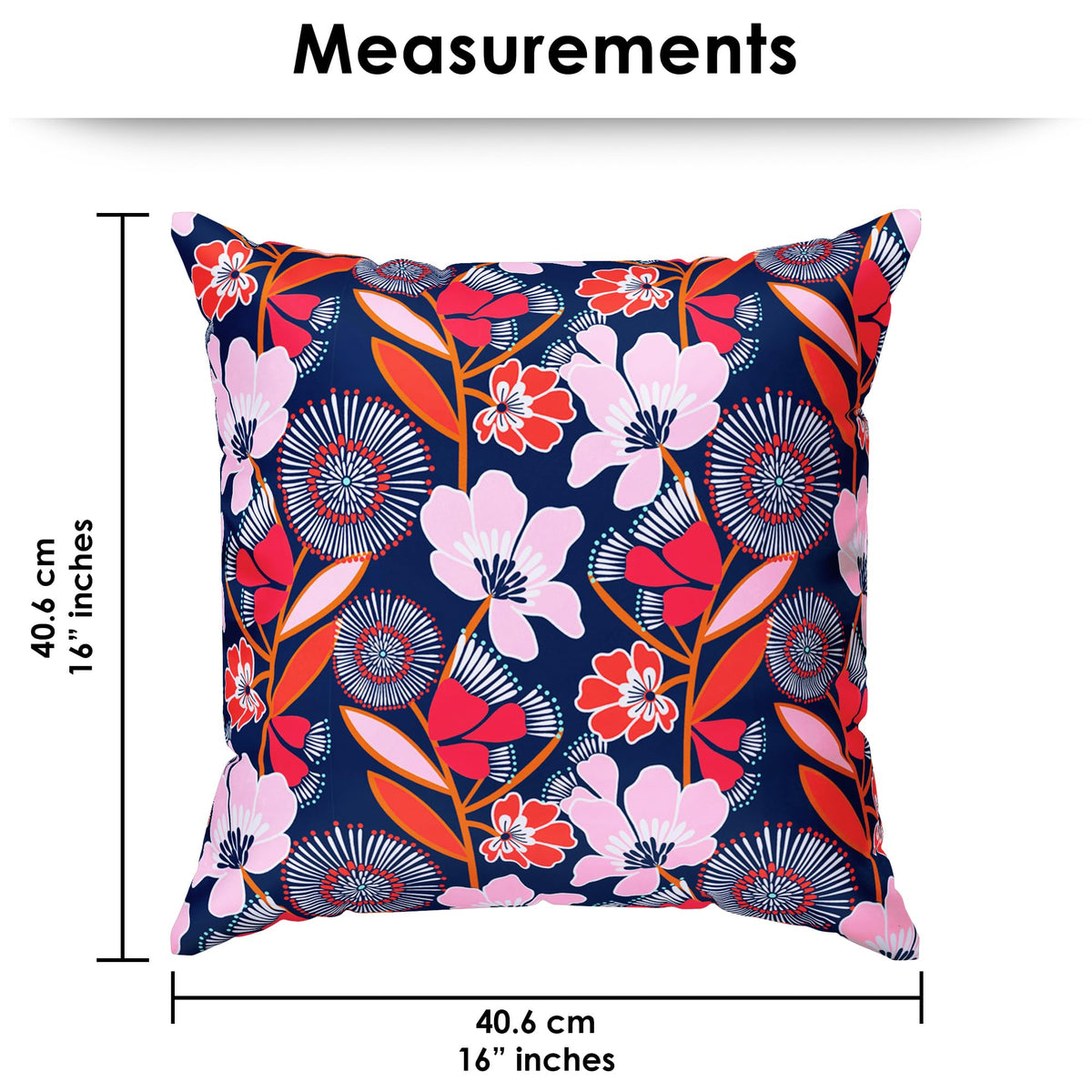Story@Home Cushion Cover | Polyester | 40x40 cm | Vibrant Purple Abstract Floral Design | Pillow Cover Set of 5 | Decoration Items for Living Room, Chic Accent Cushion Covers for Bedroom, Sofa Decor