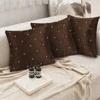 JDX Attractive Cushion Cover Set for Living Room and Sofa, 8047_Brown