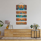 Artvibes Shri Lakshmiji & Divine Nature Wall Hanging Home Decorative Wall Art for Living room | Spiritual Decor Items | Wall Sculpture | Signs & Plaques| Stylish Modern Decor Item | Gift (WH_6730N)