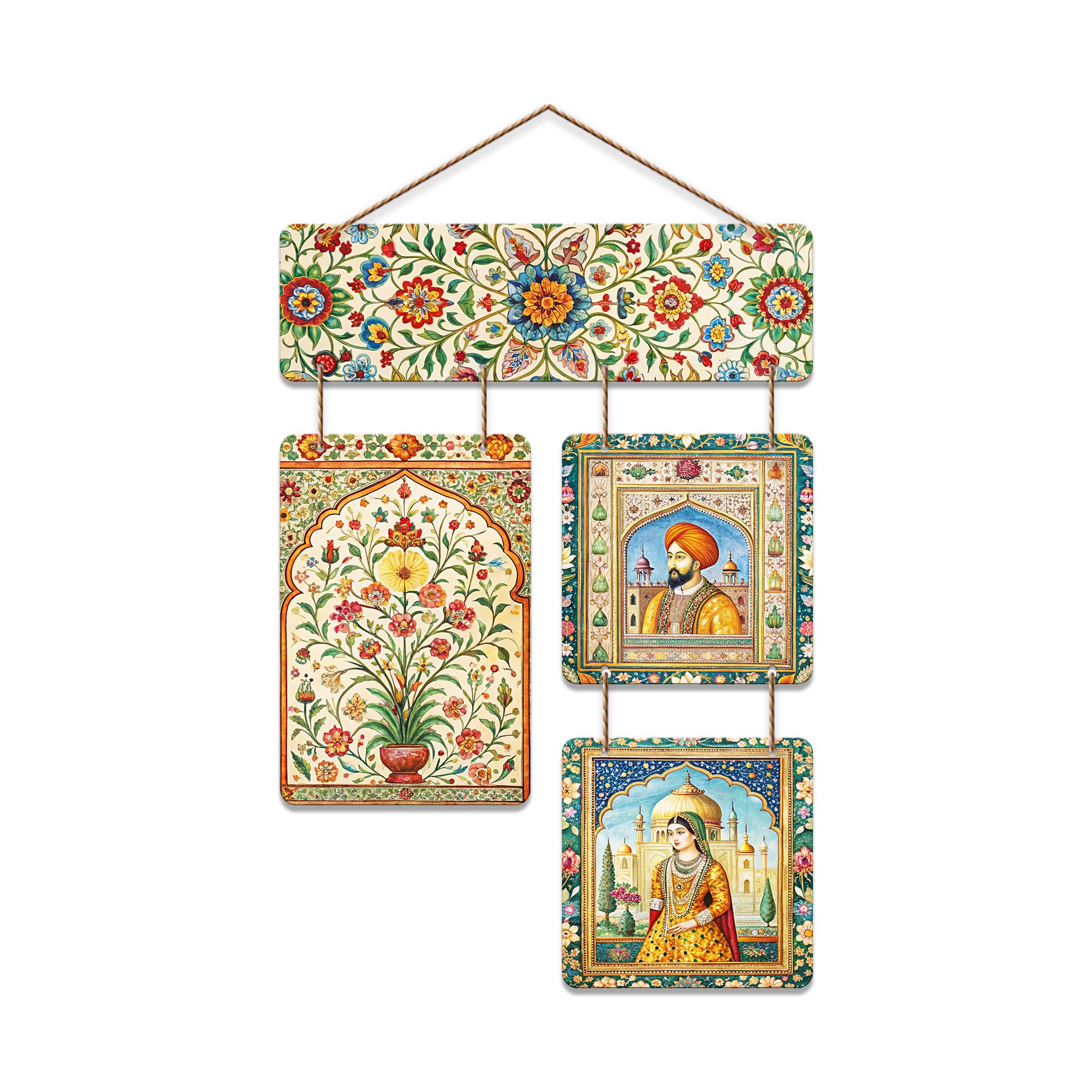 Artvibes Mughal Art Wall Hanging Home Decorative Wall Art for Living room | Bedroom | Gifts | Wall Hanger for Decoration | Modern Decor Items | Artwork | Wall Sculpture | Signs & Plaques (WH_6545N)