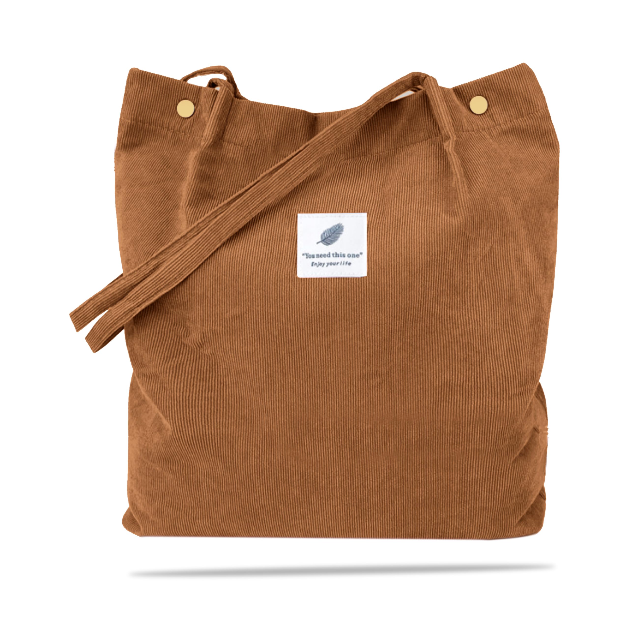 Kraptick CanvasTote Bags – Stylish Shoulder Tote Bag for Everyday Use For Women Reusable Compact Perfect as a Grocery, Shopping Bags for Grocery (Brown)