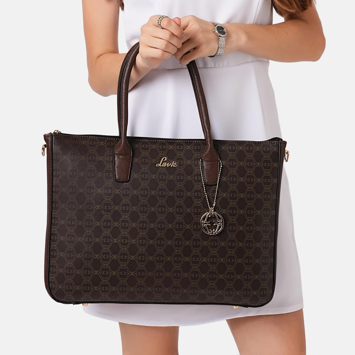 Lavie Women's Mono Raily Large Tote Handbag | Tote Bag for Work | Ladies Purse | Stylish Shoulder Bag | Gift for Women
