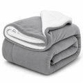 GADDA CO Premium Sherpa Throw Blanket for Adults, 130 x 105 cm | Ultra Soft Reversible Fleece Blanket | Cozy Lap Blanket for Sofa, Couch, Office & Travel | Warm All Season Gift Blanket Kafalo