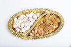 KridayKraft Metal Decorative Tray for Tableware,Dry Fruit Tray,Saunf Supari Candy,Dry Fruit and Sweets Serving Tray in Traditional Design Metal for Table Showpiece Decorative,Mouth Freshner Tray...