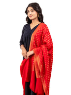 Naureen Women Pashmina Blend Shawl with Zari, Warm and Soft, 40x80 inch