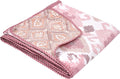 AME'S Reversible Jaipuri Printed Dohar with Elegant Design Single Bed Size | AC Blanket Comforter | Super Soft Light-Weight Bed Blanket(Pink)(60x90 inches)(ak-058)(ak-058) Kafalo