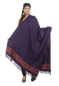 Tribes India Women's Woollen Shawl(Blue,(Free Size))