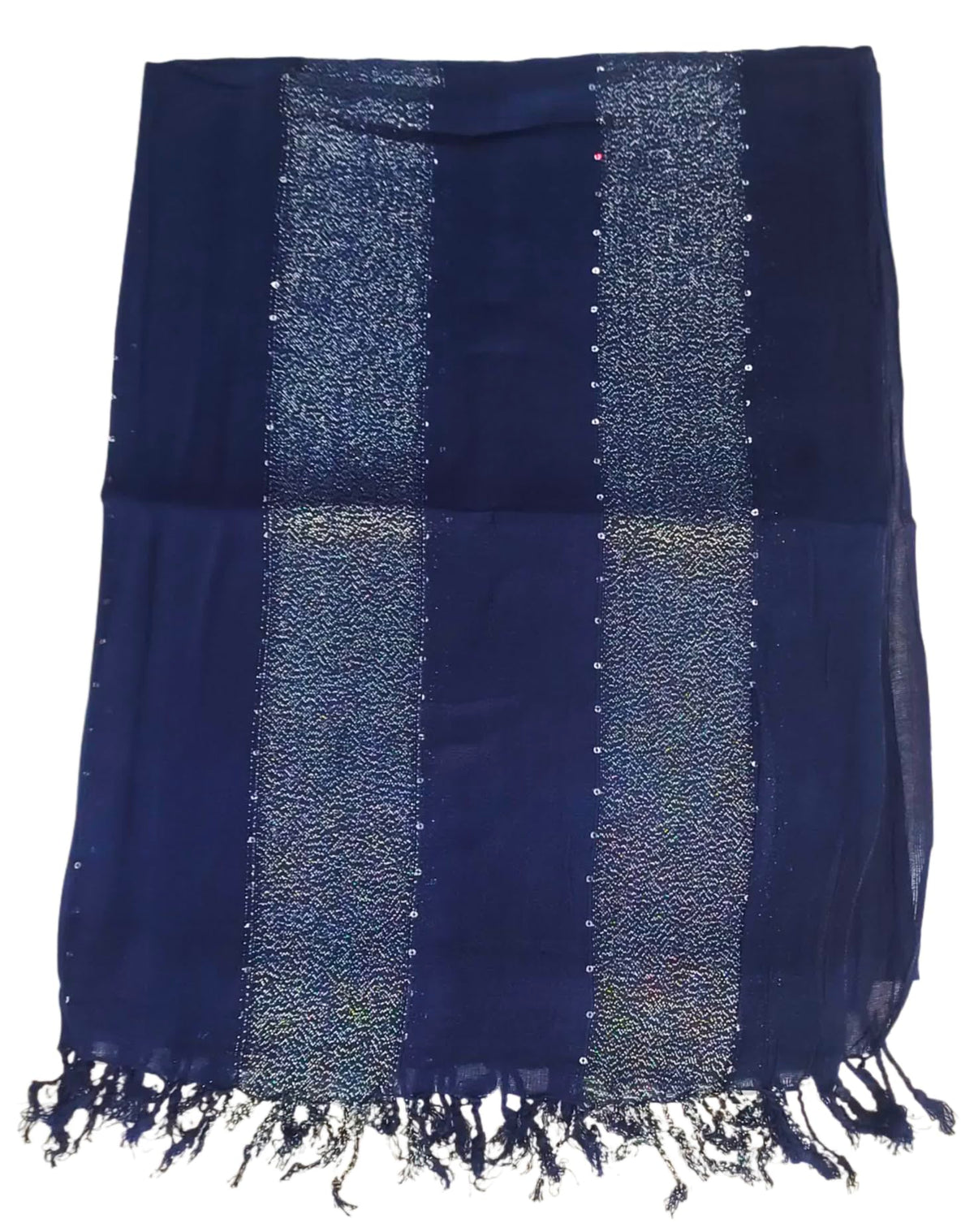 Saba Fashion Women Striped Scarf Shawl Dupatta Hijab Wrap Scarves Stoles (NAVY BLUE)
