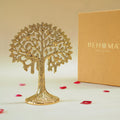 BEHOMA 100% Pure Brass Kalpvriksh Tree with Birds Set - 7 inch