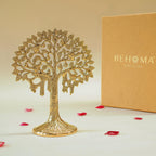 BEHOMA 100% Pure Brass Kalpvriksh Tree with Birds Set - 7 inch