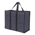 DOUBLE R BAGS Big Eco Cotton Canvas Shopping Bag | Navy Jhola Bag for Milk, Grocery, Fruits & Vegetables | Reinforced Handles | 43×21×35.5 cm | 1 Compartment Kitchen Essential (Pack of 1)