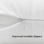 Encasa XO Cotton Throw Pillow Covers Set Of 2 I 16X16 In (40X40 Cm) - White I No Insert I Plain Square Pillowcases I Machine Washable | Indoor Use Only, 84 TC