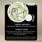 FAHABO Shimmer Woven Cotton Blend Scarf for Women – Lightweight Hijab & Stole Wrap | 73 x 29 Inches (Cream)