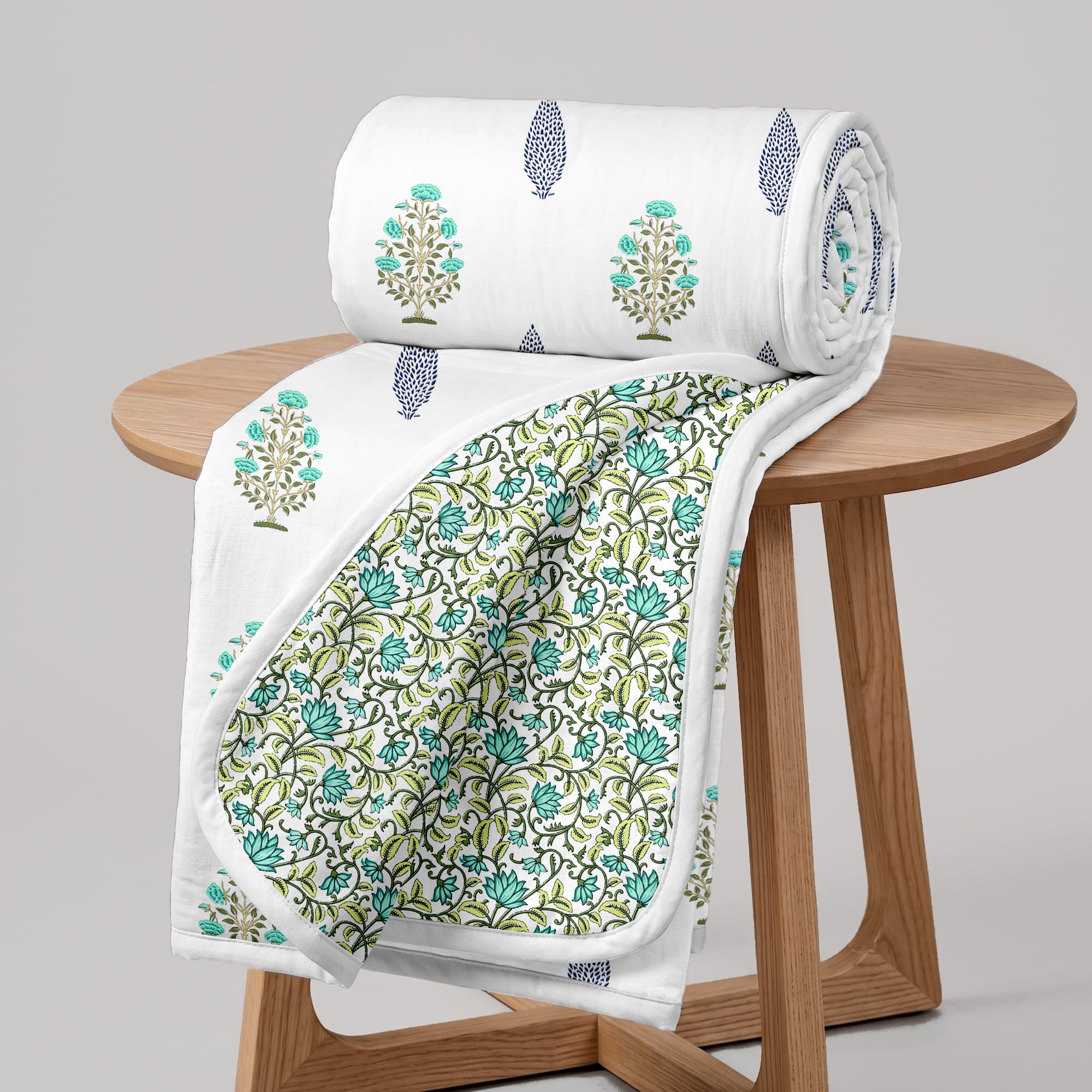 Divine Casa Single Bed Microfiber Reversible Dohar 120 GSM | Lightweight Summer AC Dohar | Soft Reversible Bedding for Daily Use | Machine Washable | 210 x 140 cm Kafalo