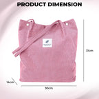 Kraptick CanvasTote Bags – Stylish Shoulder Tote Bag for Everyday Use For Women Reusable Compact Perfect as a Grocery, Shopping Bags for Grocery (Pink)
