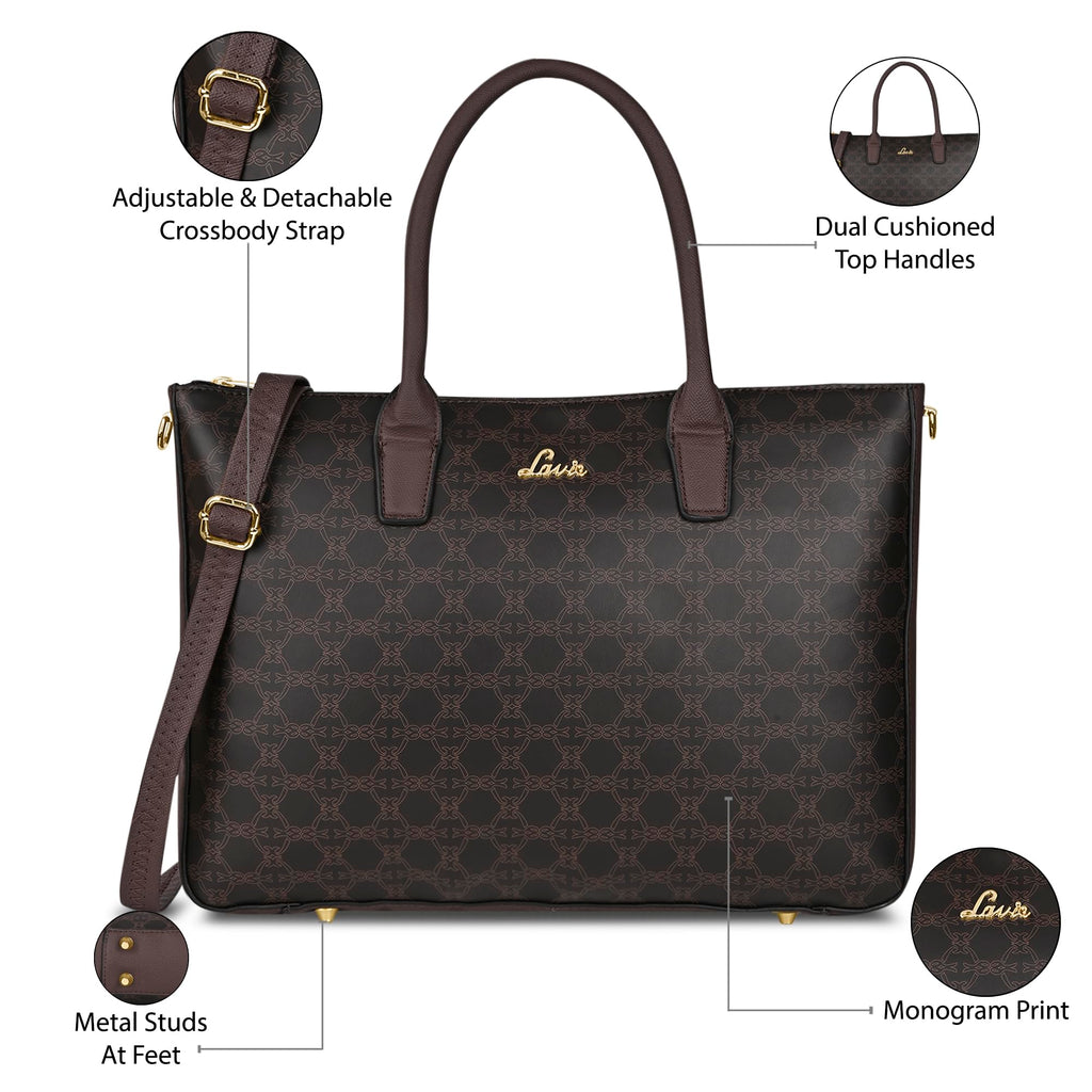Lavie Women's Mono Raily Large Tote Handbag | Tote Bag for Work | Ladies Purse | Stylish Shoulder Bag | Gift for Women