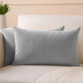 Encasa XO Corduroy Cushion Covers, No Inserts, Set of 2, Grey