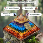 JD FRESH Original 7 Chakra Crystal Laxmi Pyramid Vastu for Home for Good Luck/Money & Wealth/Spiritual Gift/Showpiece for Living Room/Home Décor