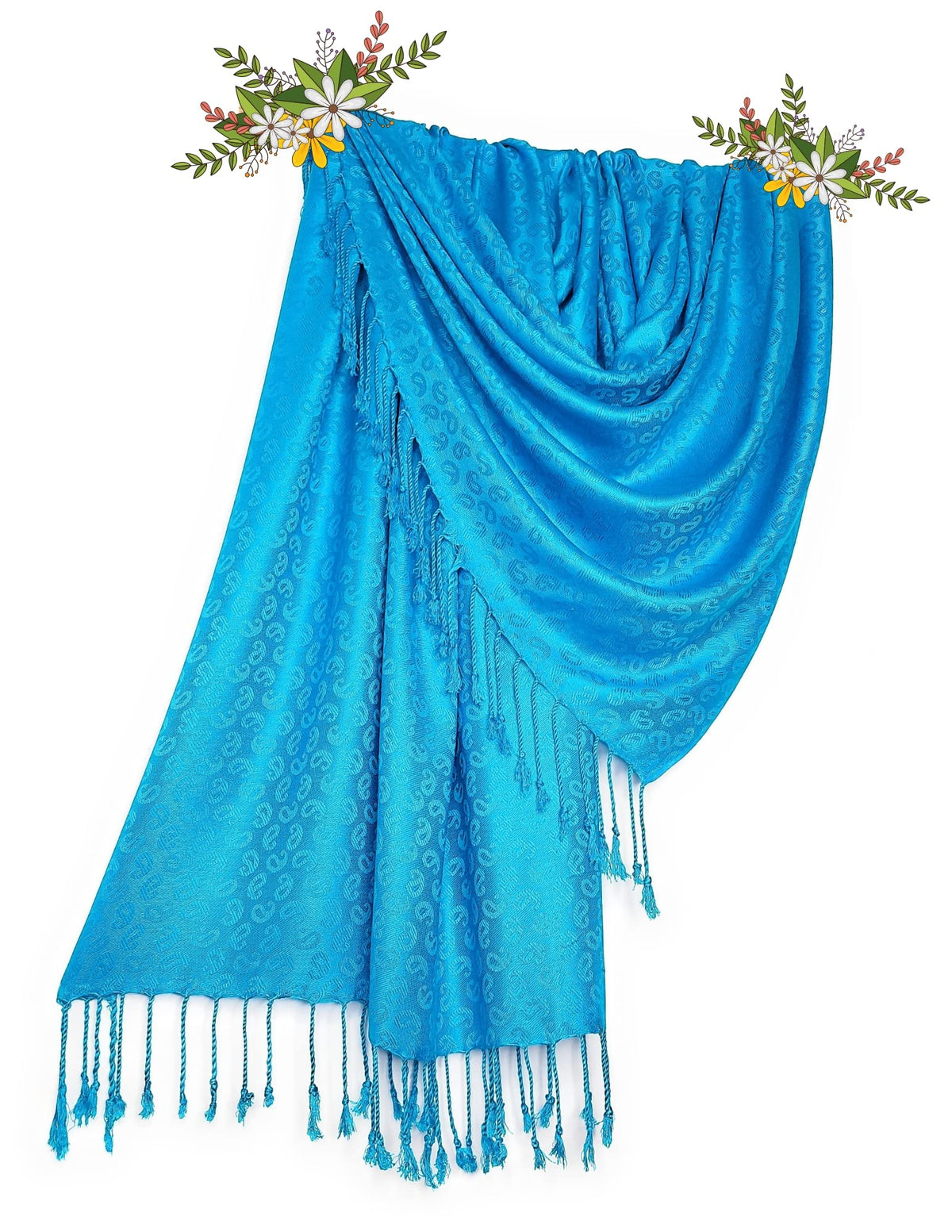Chandwasia Viscose Scarf, Scarves, Stole & Shawl Batik Design For Men & Women For Summer & Winters, (Unisex), Blue